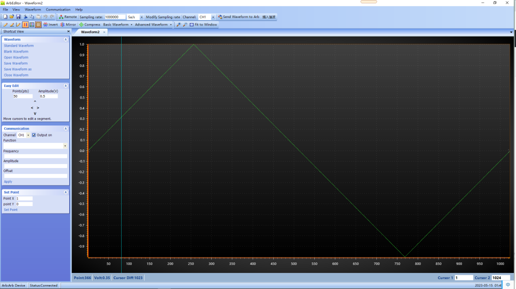 Preview of short waveform