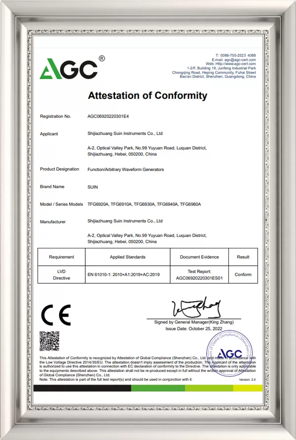 TFG6900A_CE-LVD Attestation